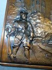 Worlds Fair 1936 Columbus   Zeppelin Blimp Copper On Metal Plaque  Merit Chicago