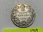 Canada 1919   25 Cents  Sterling Silver Quarter -
