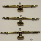 Vtg Antique Brass Drawer Cabinet Pull Knob 6  Lot Mid Century Modern Mcm Retro