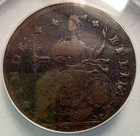 1787 Connecticut Colonial Copper Draped Bust Left Anacs F12 Details Off Center