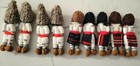 Vtg 9 Handcrafted Crochet Souvenir Moldava Ukraine 3  Doll Ornaments  U Pick