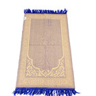 Vintage Muslim Prayer Rug Mat Islamic Blue 42 X 25 Made In Saudi Arabia Read
