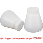 4x Bottles Hopper Cup For Electrostatic Powder Coat System Pc02 pc03 Spray Paint
