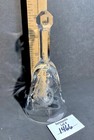 Glass Bell Etched Floral Star Vintage