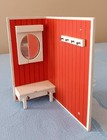 Vintage 60s Lundby Hallway Furniture Mirror Dollhouse Sweden Doll House