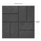 Tierra Verde 16  X 16  Brick Rubber Paver  Outdoor Floor Tiles  Grey  4 Pack