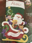 Bucilla Santa In The Sleigh Felt Christmas Stocking Kit 18     84758 New