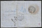 Latvia 1866 Folded Letter Cover Riga To Bordeaux Via Paris W  Rpo Back Cancel