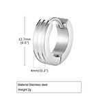 Small Mens Hoop Huggie Earrings Stainless Steel Earrings Hoops Punk Jewelry