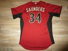 Arizona Diamondbacks Joe Saunders Mlb Game Worn Used Majestic Jersey 48
