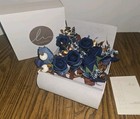 Ling s Moment Set Of 6 Boutonnieres For Men For Wedding Groom Groomsmen  Navy
