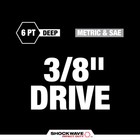 Milwaukee 49-66-7009 Shockwave 3 8  Impact Duty Sae metric Socket Set - 43 Pc