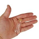 25 Mini Clear Craft Glass Bottles With Cork - 10ml - Empty Jar Small Message