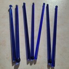 Vtg Lot 13 Glass Swizzle Sticks Cocktail Stirrers Mcm Barware Blue Clear 6 