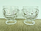 Vintage  Indiana Glass Tiki Themed Cocktail Glass Mug Bowl Set Smile Frown Face
