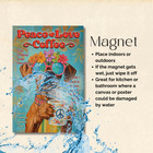 Boxer Coffee Magnet Peace Love Coffee Large 4x6 Dog Tin Bar Funny Handmade Art