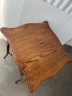 Antique French Louis Xv Oak Accent Table With Shelf  Ormolu And Dolphin Mounts