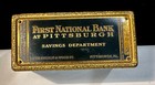 Vintage Re-cord-o Coin Save bank  Advertising First National Bank At Pittsburg