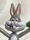 Vntg Warner Bros  Bugs Bunny Push-up Puppet Toy Rabbit Plastic  6  Gray 1979