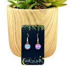 Dangle Earrings Handmade  slurpy Dots  Electroplated Sterling Silver Earwires