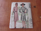 Vintage Sewing Pattern C 1946 Mccall s Ladies Dresses  Size 20  Uncut Complete