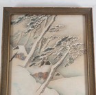 Antique Japanese Suzuki Shonen  mountain Village In The Snow  Woodblock Print