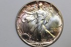 1987 Orange Rim Toning American  1 Silver Eagle 1 Oz  Fine 999  se-1987-85 