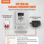 Vevor Vfd 4kw   18a   5hp Variable Frequency Drive For 3-phase Motor Speed Control