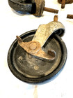 4 Vintage Swivel Casters Wheels Metal Wheels Industrial Cart Furniture