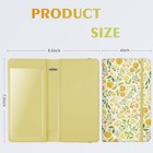 Floral Pu Leather Personal Checkbook Cover For Women Men    Yellow Flower