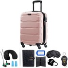Samsonite Omni Hardside Luggage 20  Spinner Pink With 10pc Accessory Kit
