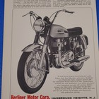 1965 Classic Norton Motorcycle Print Ad Atlas 750cc British Cafe Racing Icon