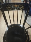 Vintage Nichols   Stone Ebonized Windsor Chairs  set Of 4      Hand Stenciled