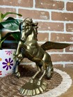 Vintage Pegasus Flying Horse 8    Large Heavy Solid Brass Fantasy Mythology