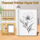 8 Rolls Thermal Printer Paper 8 5 X 11 Letter Size Bpa Free Thermal Printing Pap