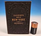 Rare Antique 1872 Gw   Cb Colton Pocket Folding Map New York State Hand Colored