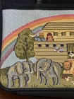 Vtg Noah s Ark Bible Cover Case With Handles Tapestry Bible Bag Organizer