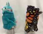 Wild Republic Huggers Butterfly Monarch   Blue Bat  Slap Bracelet 8    Lot Of 2