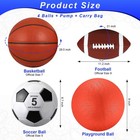 Lenwen 4 Pcs Sports Balls Set For Teen Adult  Include Official Size Basketbal   