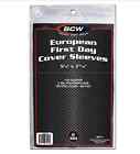  100  Count Pack Bcw European First Day Cover Sleeves 5 1 8  X 7 13 16  Poly