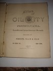 Rare Complete 1887 Hand Colored Atlas  Oil City Pennsylvania  Hand Colored Maps