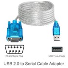 2 Pack Usb 2 0 To Serial Rs232 Db9 9 Pin Male Adapter Converter Cable Pc
