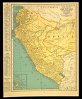 Vintage Map Of Peru Wall Art Ecuador Map South America Vintage Original 1940s