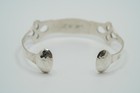 Antique Sterling Silver Hand Made Hammered Cuff Unique Design 2 5  Jb26