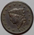 1825 Coronet Head Large Cent - Us 1c Copper Coin
