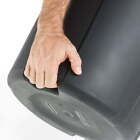 20 Gallon Heavy Duty Plastic Garbage Can  Included Lid  Black