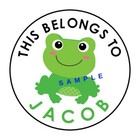 30 1 5  Round This Belongs To Personalized Label Unicorn Or Frog Book Stickers