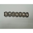 Vintage Egyptian Revival 900 Silver Filigree Panel Bracelet Egyptian Figures
