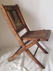 Antique Duke s Cameo Cigarettes Wooden Folding Chair  Tobacco Advertising  1880s