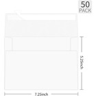5x7 Envelopes White A7 Self Seal 50 Pack For Invitations Greeting Cards Wedding